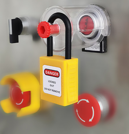 Pushbutton switch lockout Safety portable lockout padlocks