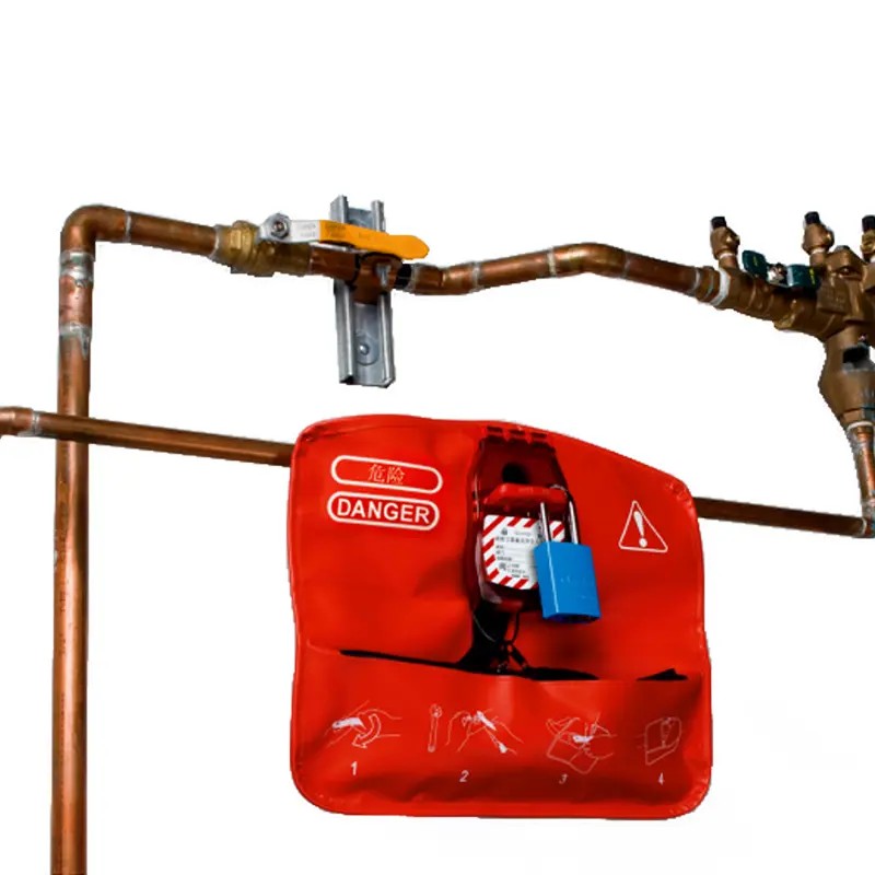 EP-F10 Wear-resistant bag valve lockouts with handle storage pocket