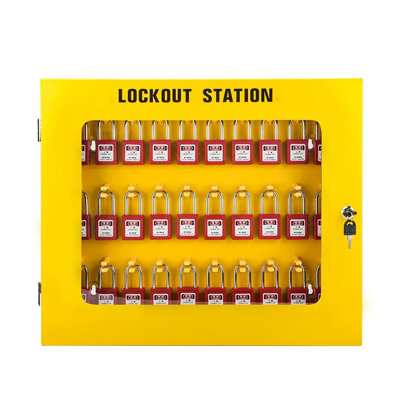 EP-X08 Steel plate lockout stations with 30 padlock positions