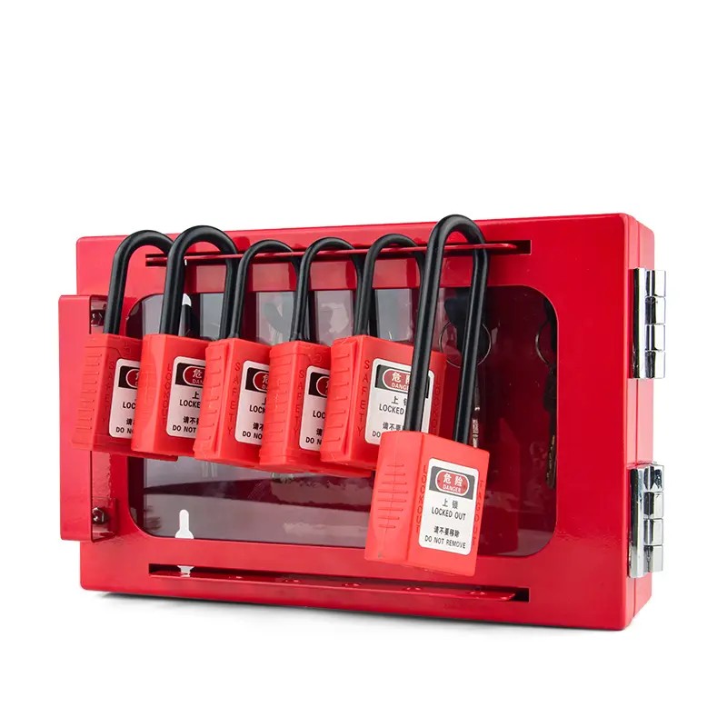 EP-X24 Steel plate 12 padlocks group lockout box