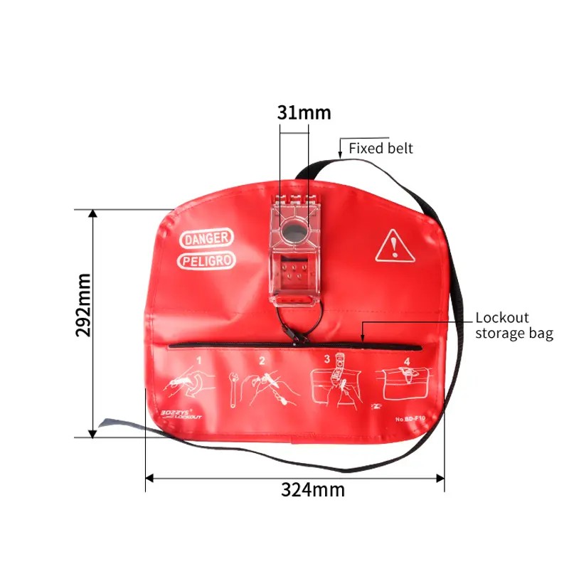 EP-F10 Wear-resistant bag valve lockouts with handle storage pocket