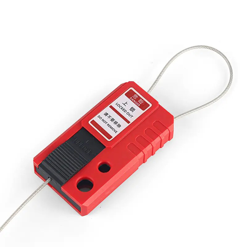 EP-L42 Mini cable lockouts with eye-catching safety warning labels