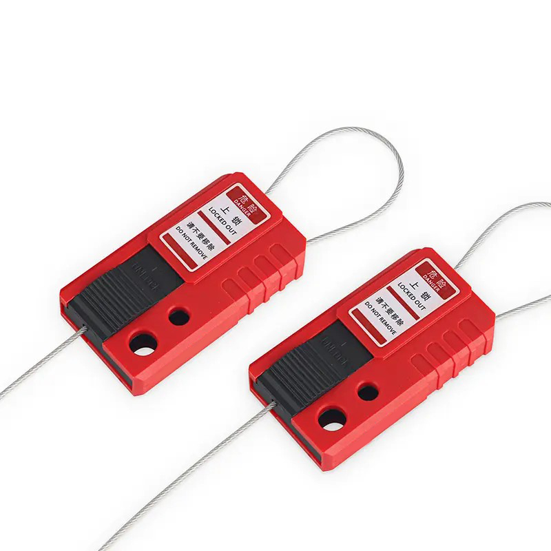 EP-L42 Mini cable lockouts with eye-catching safety warning labels